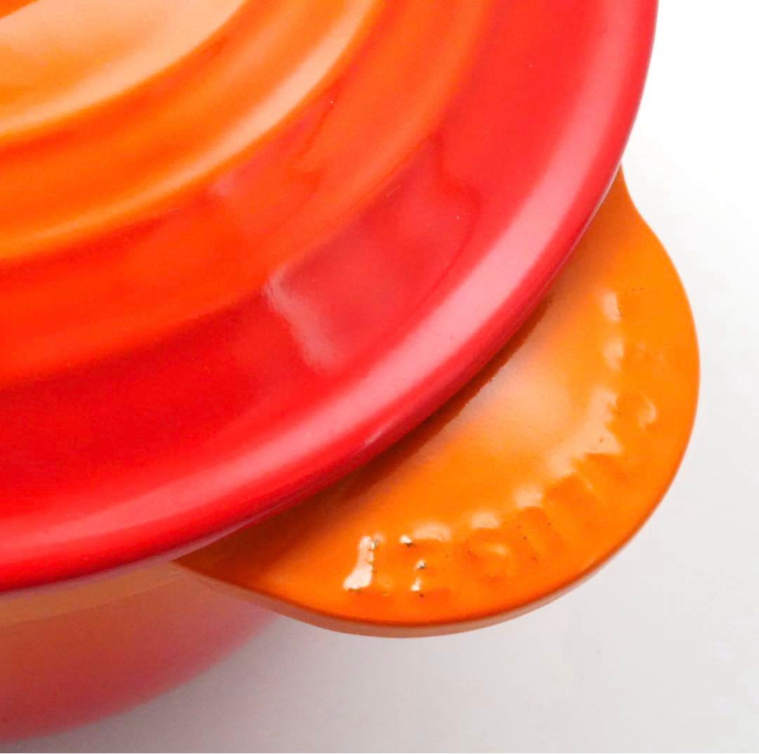 【美品】LE CREUSET　ココット エブリィ オレンジ 18cm
