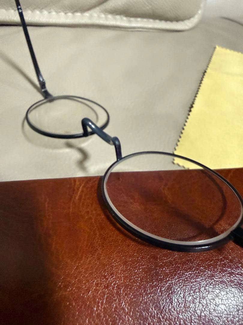 「Kouki Gotou」井戸多美男作 丸眼鏡 クラシックブラックメタル