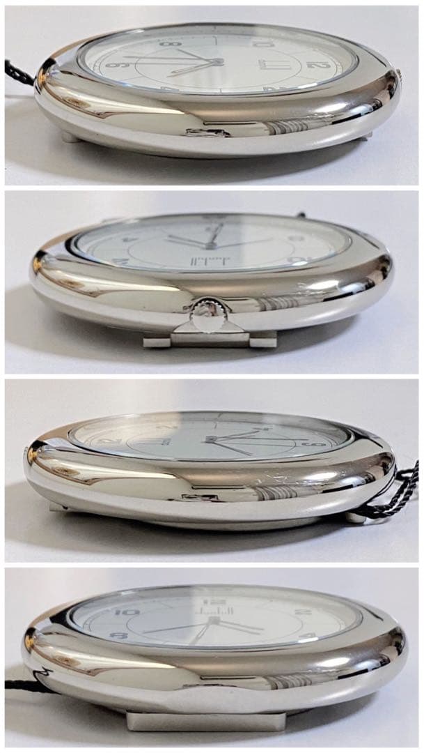 希少 dunhill ダンヒル 置時計 05.01222 ラウンド クォーツ