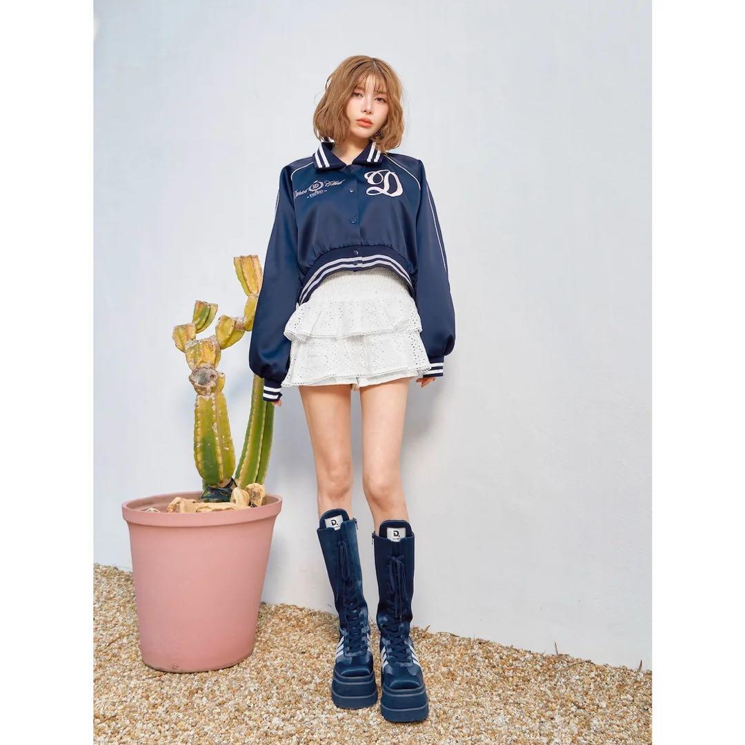 新品タグ付 ダーリッチ Darich Clubスカジャン ネイビー フリー