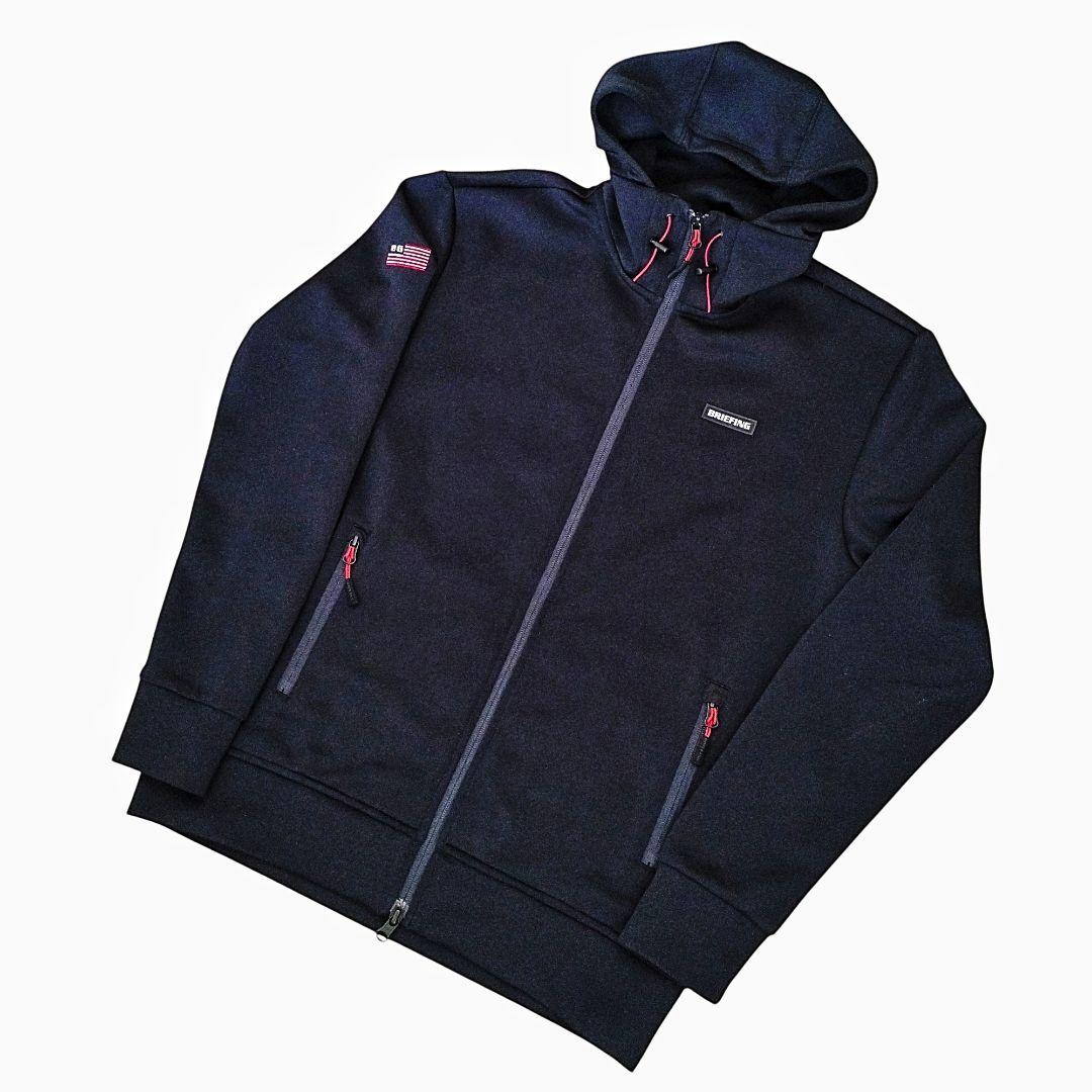 ブリーフィング BRIEFING ゴルフ パーカー M 黒 防風 3D 薄手