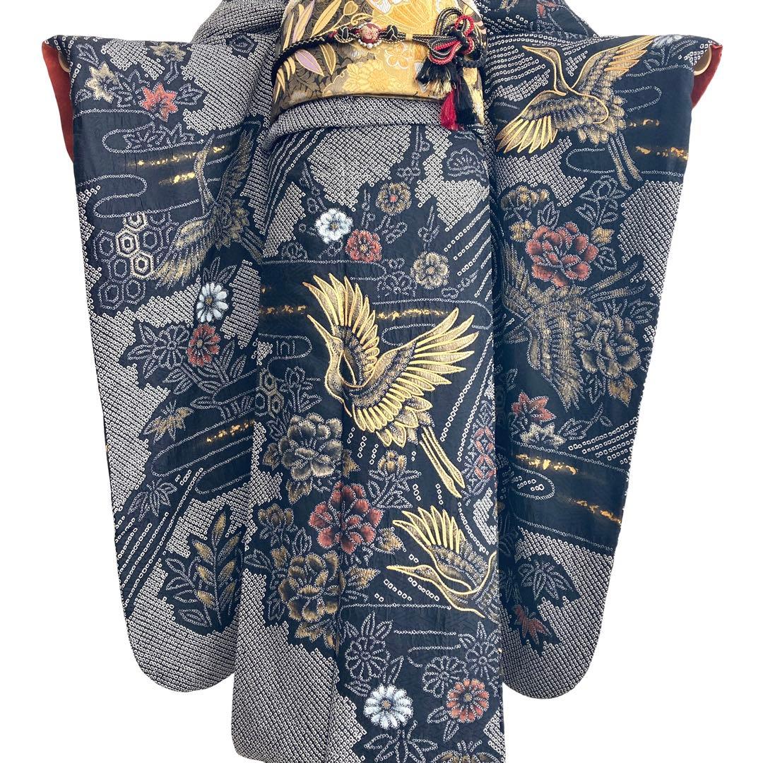 あ です★™️ 総絞り 身丈161 振袖4点セット‼️NO104