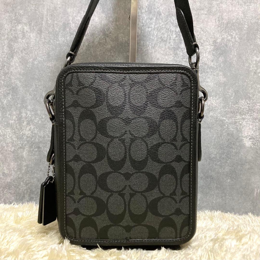 【極美品】コーチ サリバン ショルダーバッグ レザー PVC グレー ブラック