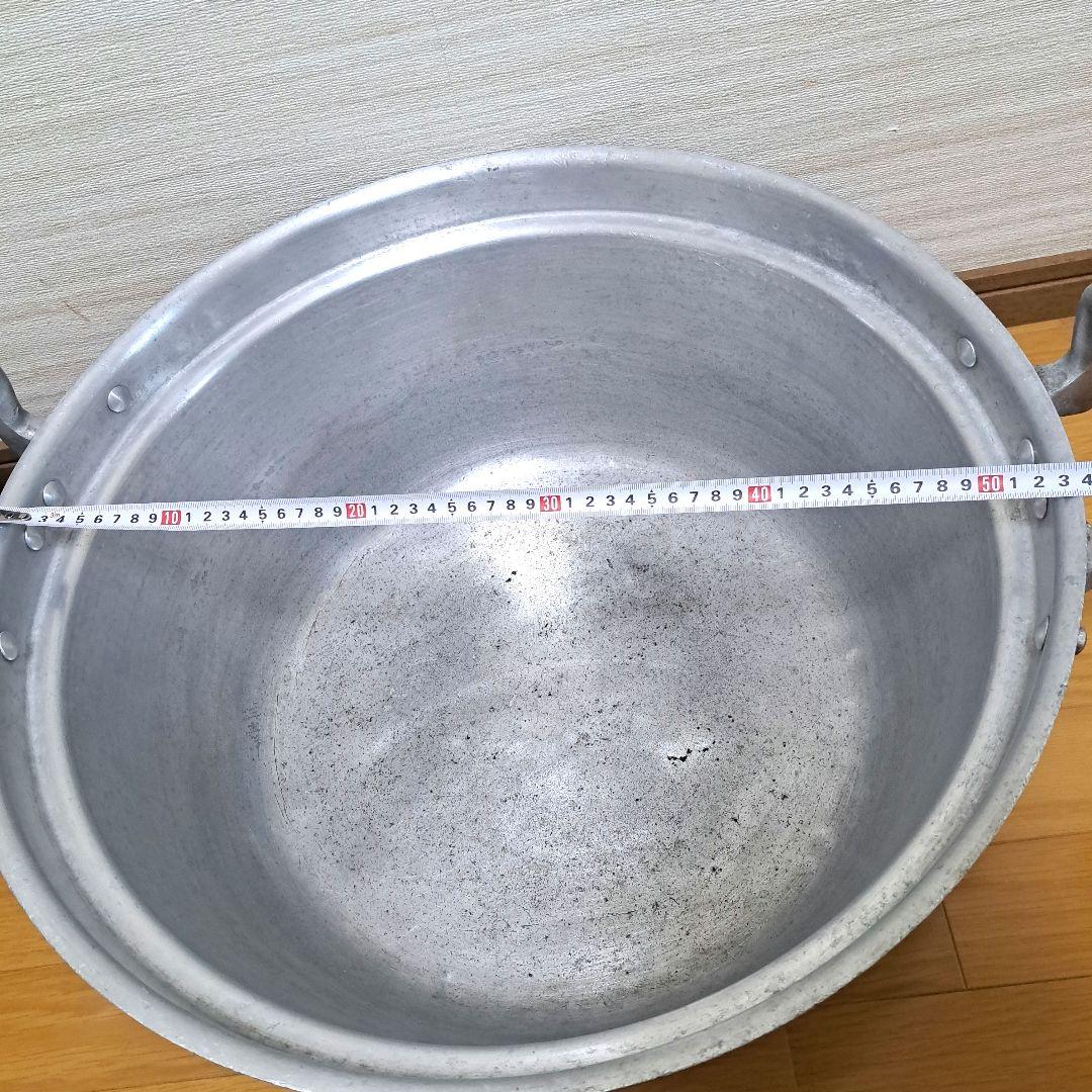 業務用アルミ製両手鍋セット 大 46㎝.51㎝の2点
