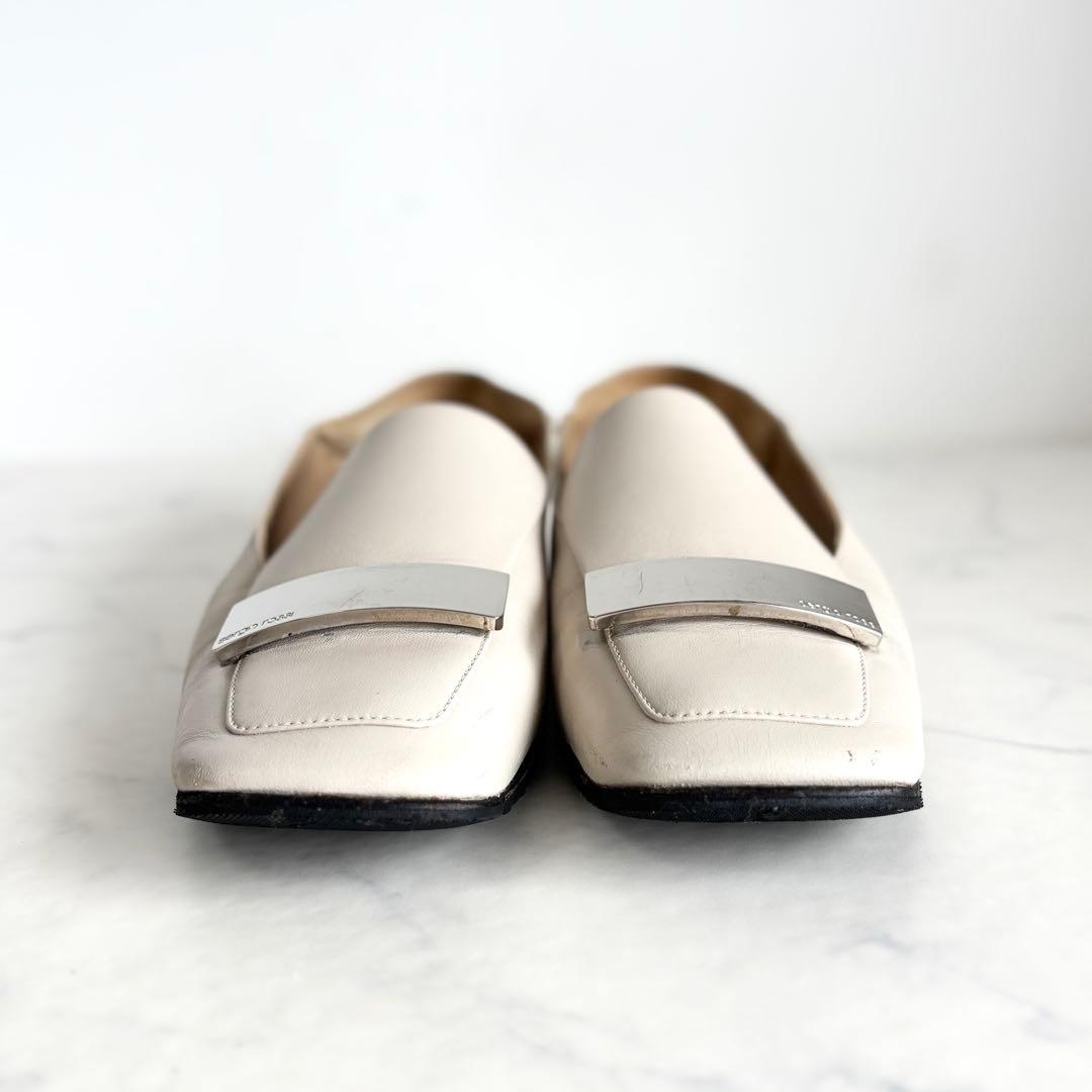 セルジオロッシ 37.5 SR1 SLIPPERS フラットシューズ チョーク