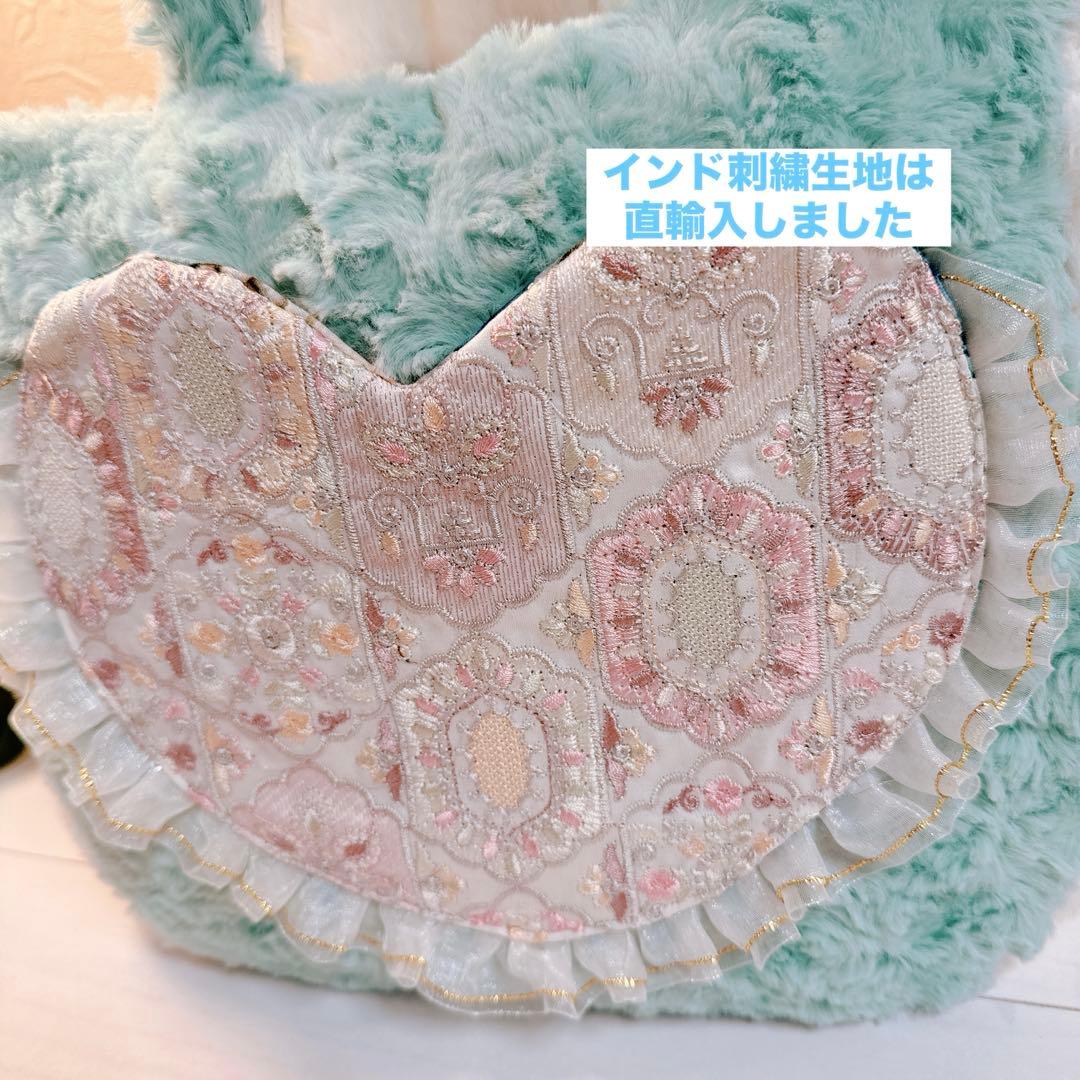 さ*ー様 コヤンイサムチョン♡新作bigうさルミちゃん薔薇ファー＆インド刺繍トー