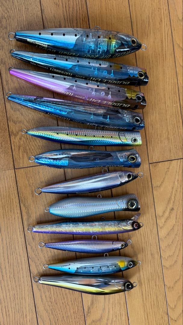 マグロ、ヒラマサ、青物キャスティングルアーとフック、リーダーのセット