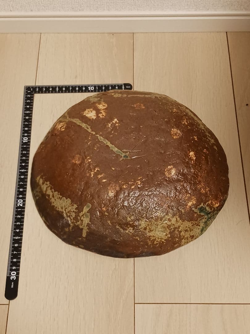 織部焼　丸皿　佐藤和次　27cm