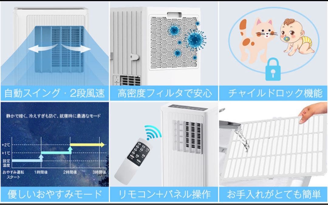 スポットクーラー スポットエアコン 10畳 置き型 窓用エアコン 移動式クーラー