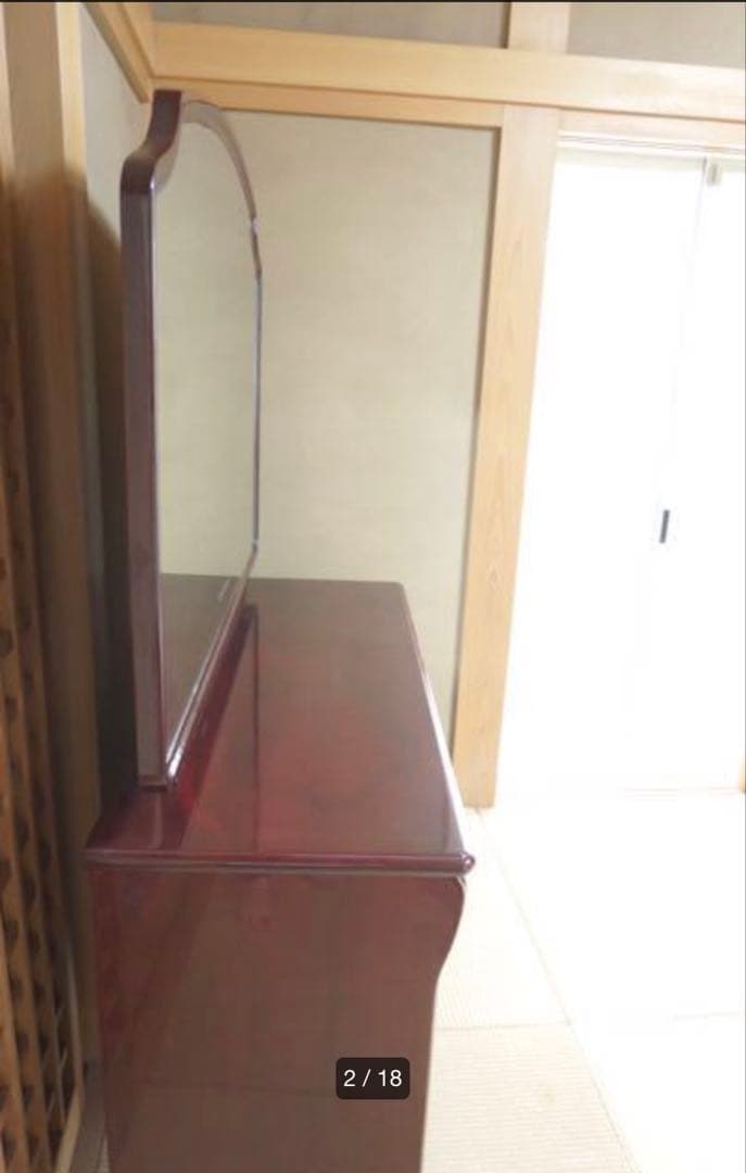 【nana】ヴィンテージ鏡台 フランスミラー丸二