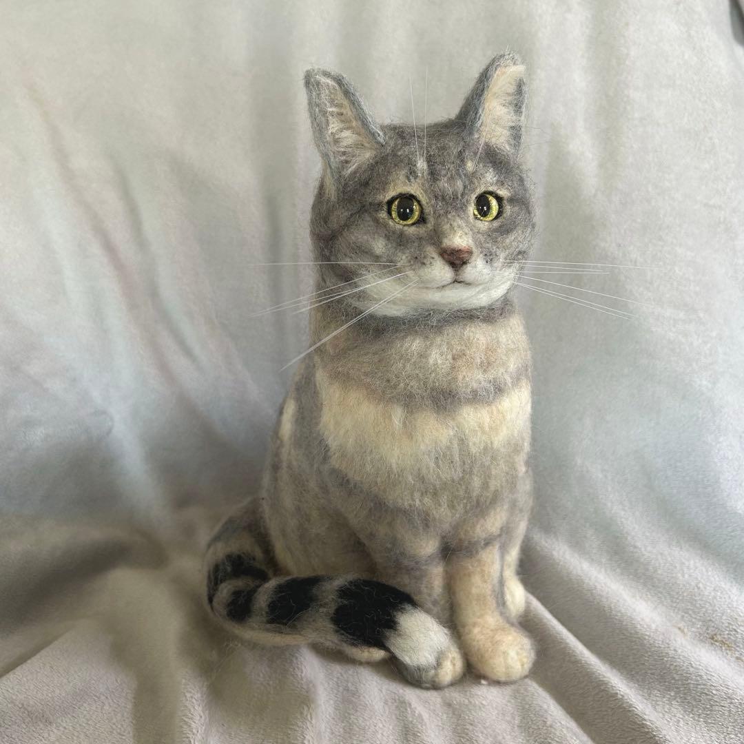 羊毛フェルト猫