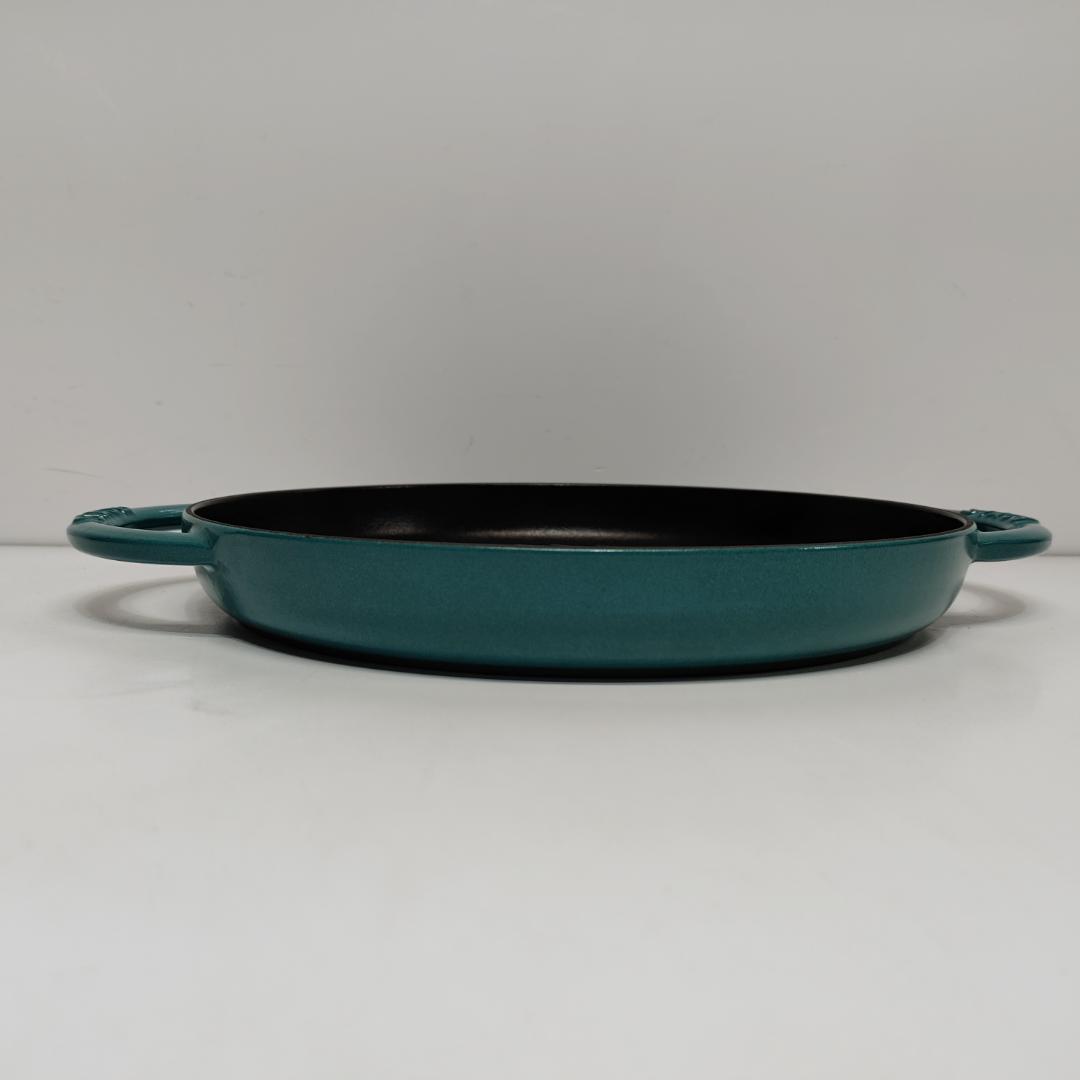 美品 staub ストウブ ピュアグリル 26cm ミント 鍋 m1195