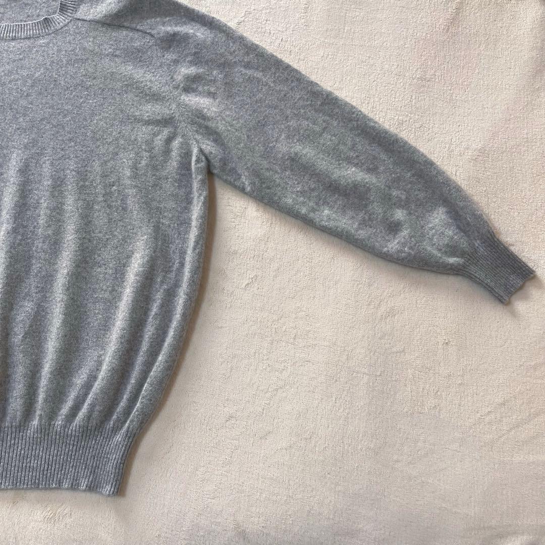 希少✨ブルネロクチネリ　カシミヤ100 クルーネックセーター エルボーパッチ