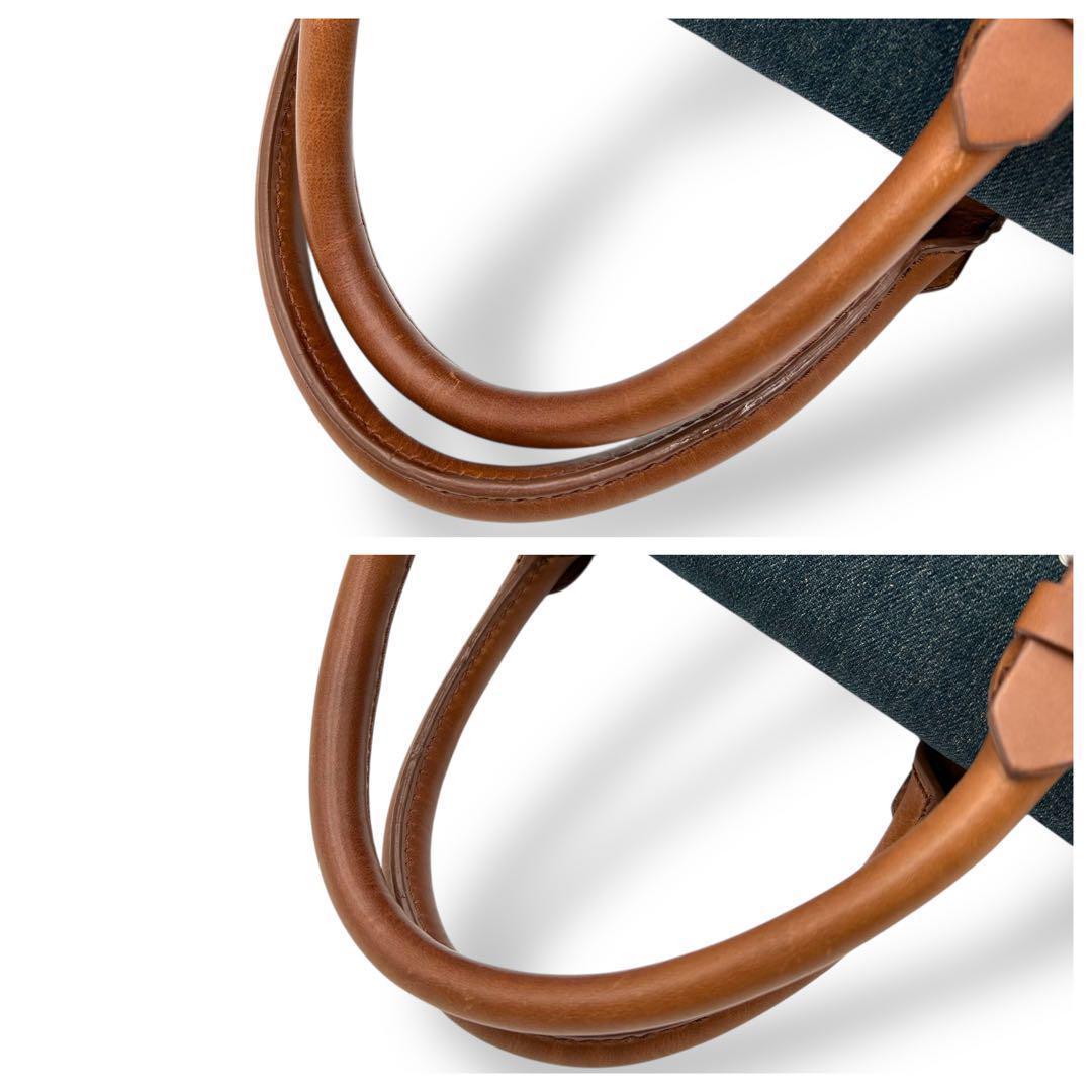 【大人気】DIESEL ディーゼル　デニム　トートバッグ　レザー　希少　美品