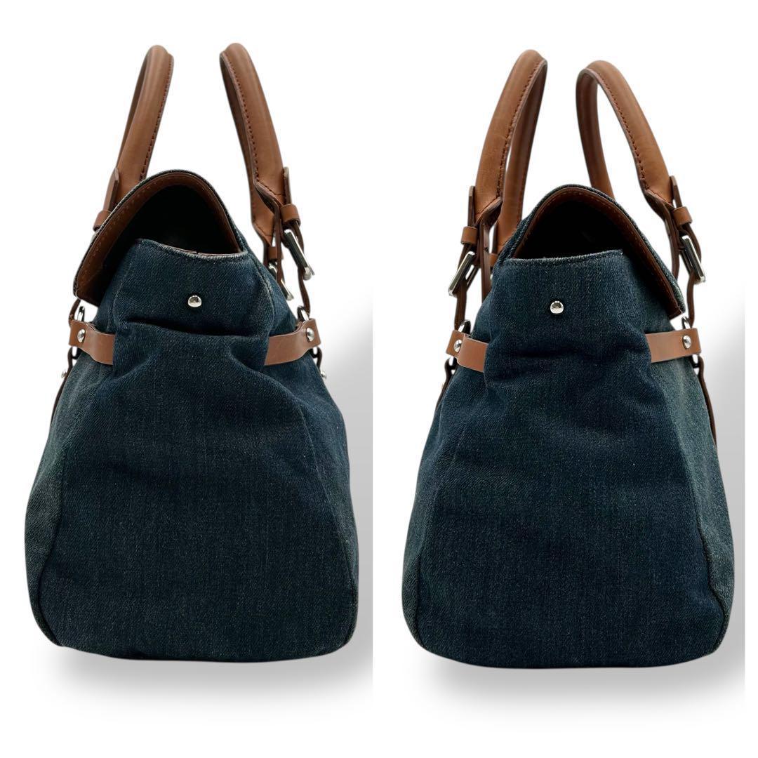 【大人気】DIESEL ディーゼル　デニム　トートバッグ　レザー　希少　美品