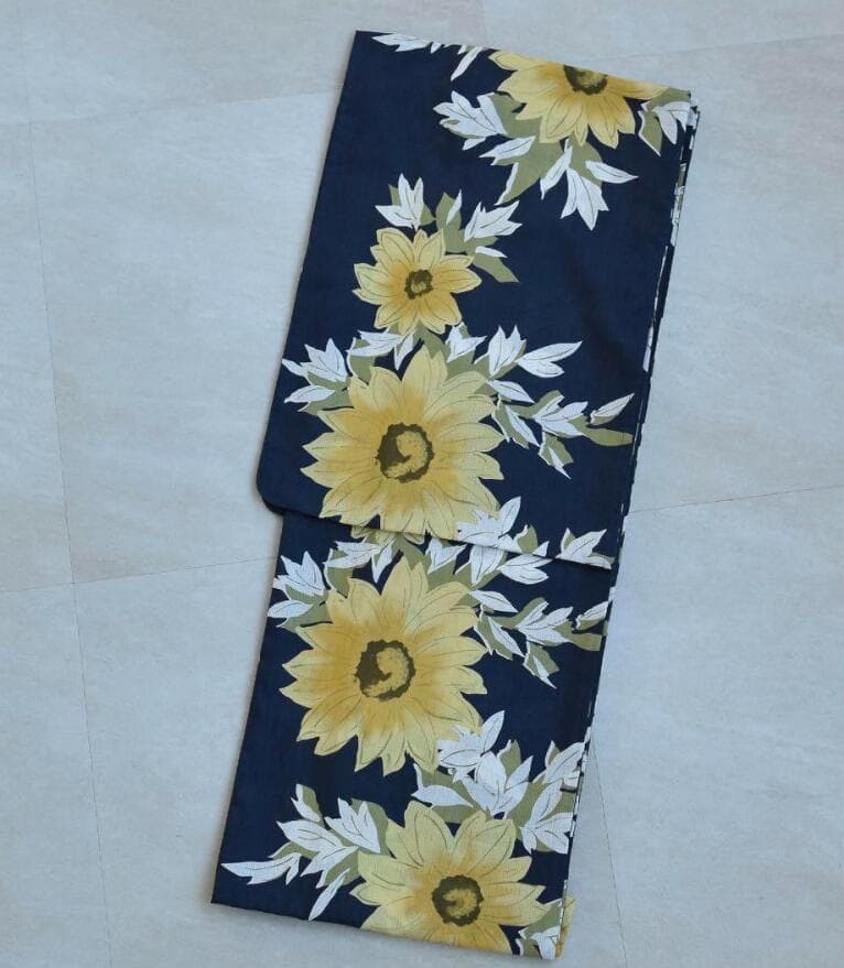 画像の帯+お任せ帯じめつき◆◆utataneブランド浴衣◆日本生地◆向日葵