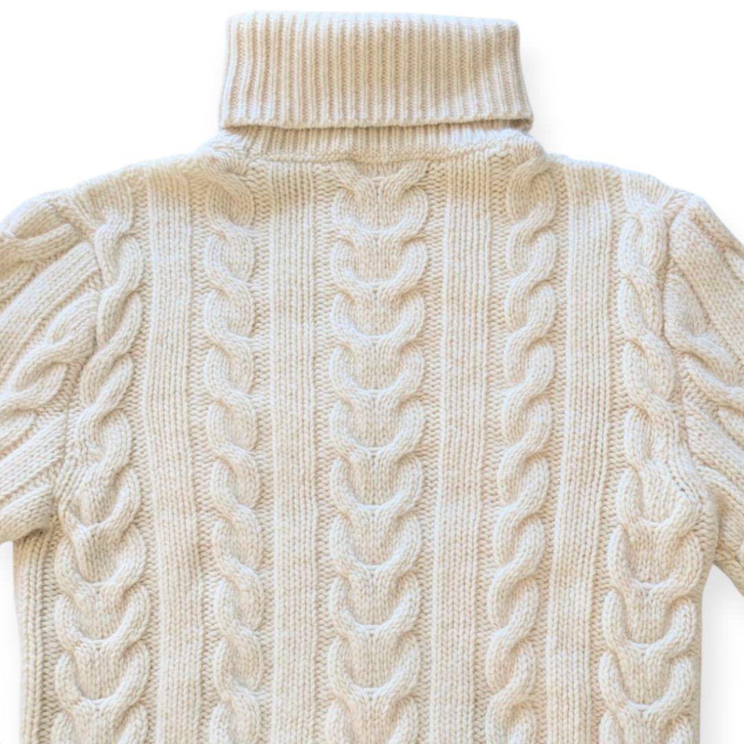 RALPH LAUREN PURPLE LABEL 白カシミヤタートルセーター