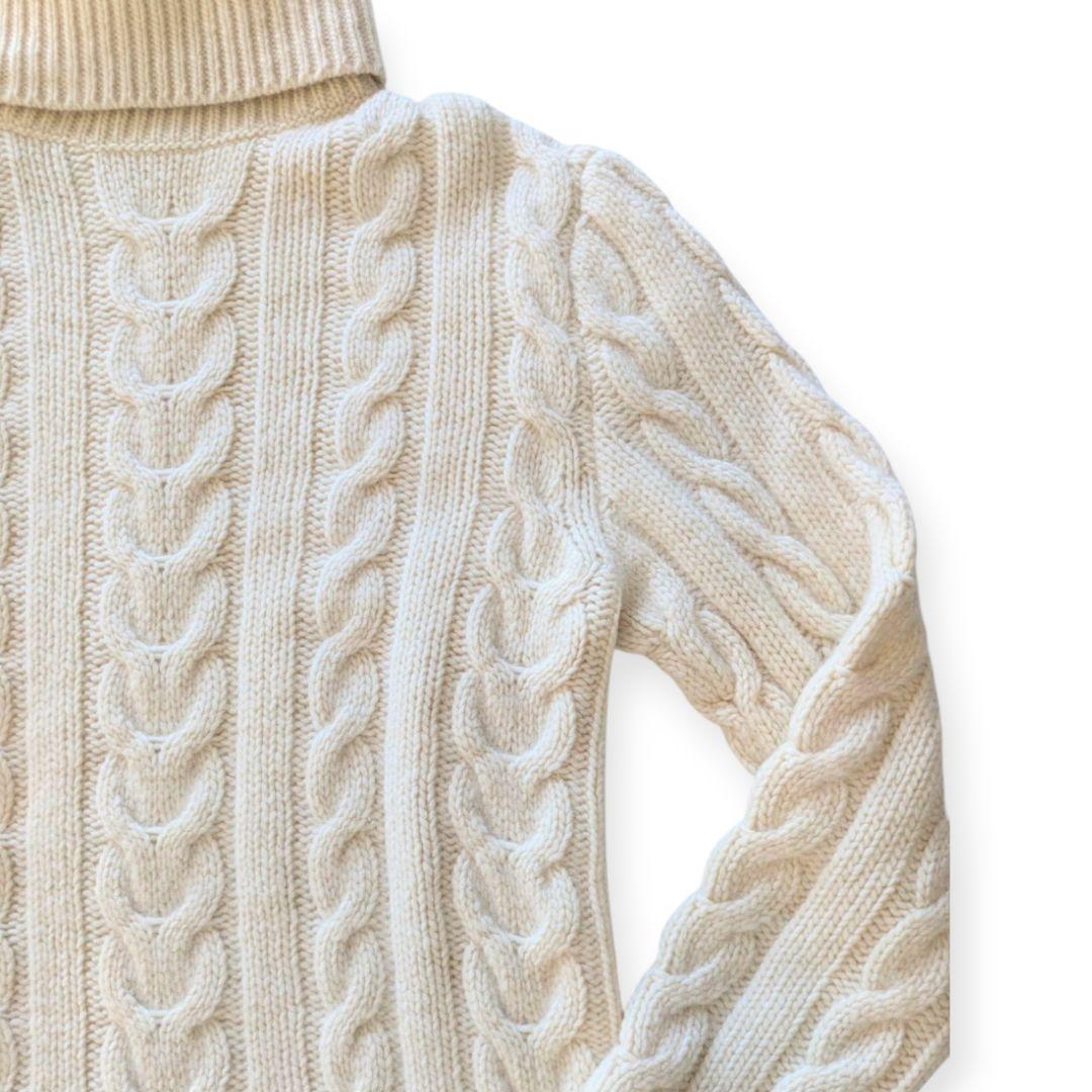 RALPH LAUREN PURPLE LABEL 白カシミヤタートルセーター