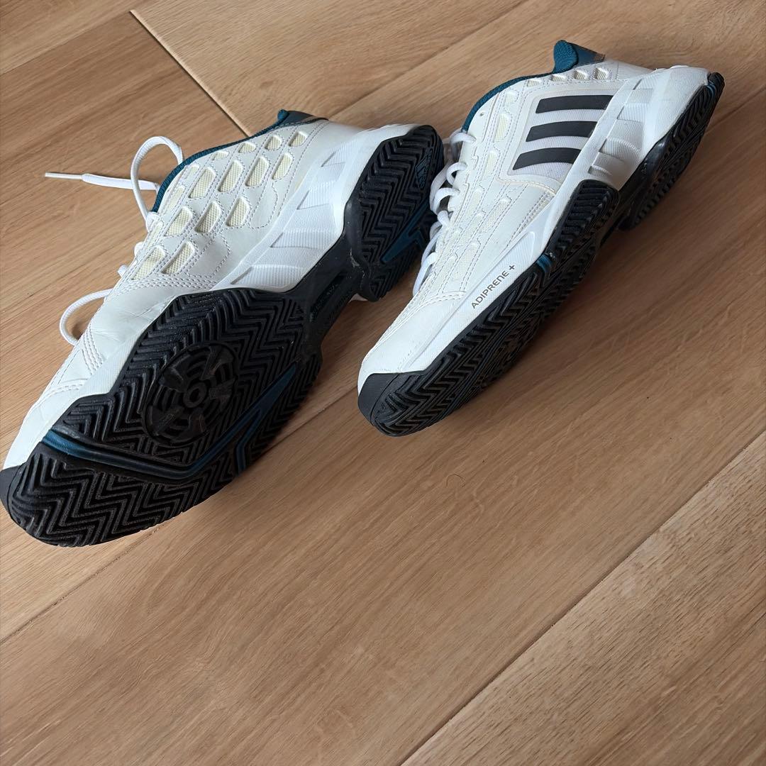 adidas テニスシューズ ADIPRENE➕　ホワイト/ダークグリーン