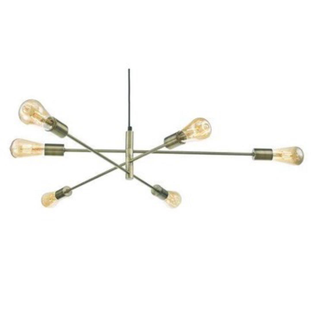 【オリンピア照明】　モダンペンダントライト 6灯 真鍮