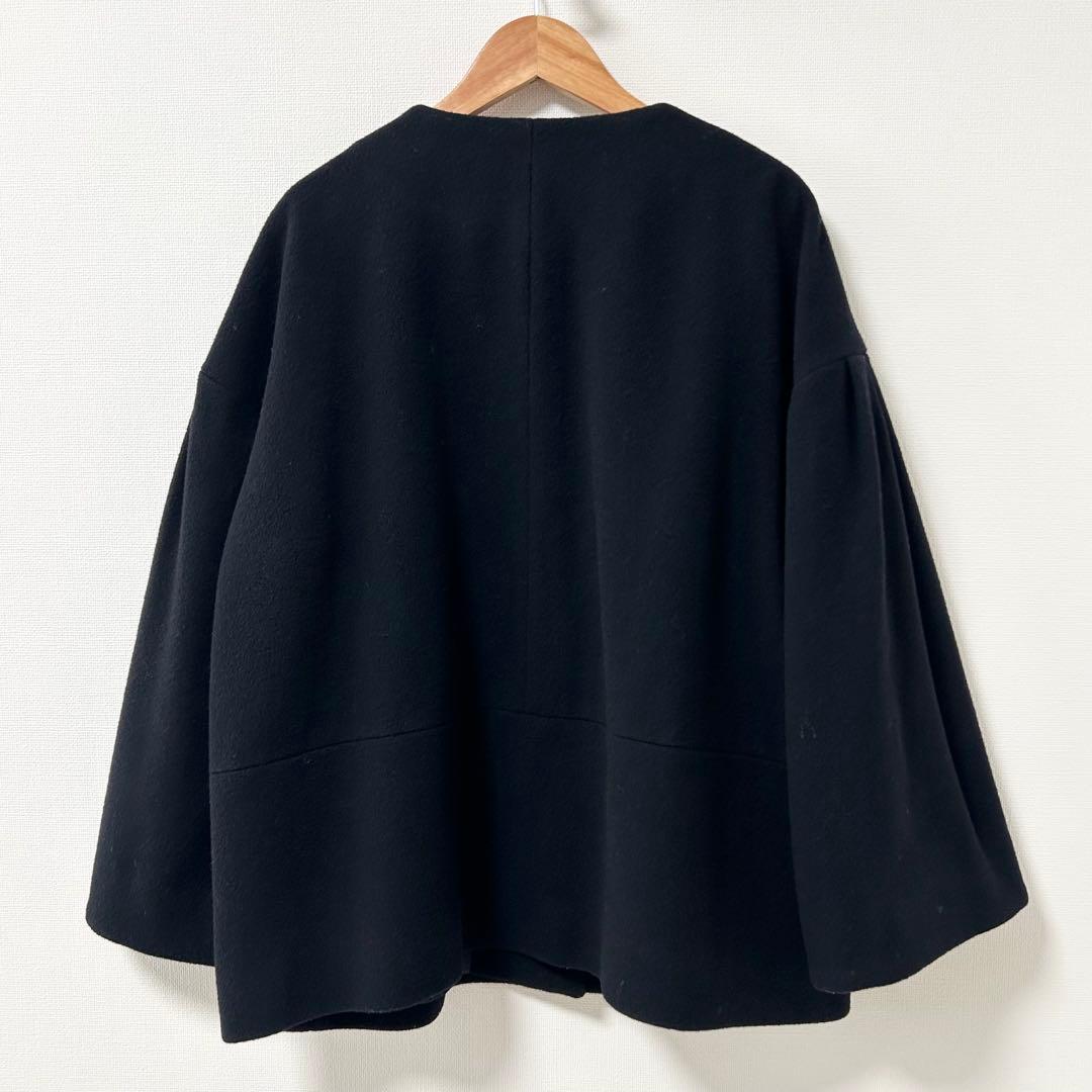 UNITED ARROWS W メタル ノーカラー ショートコート