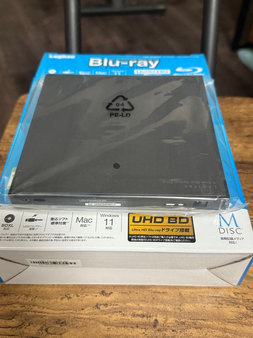 Logitec LBD-PUA6U3-BK 外付けブルーレイディスクドライブ