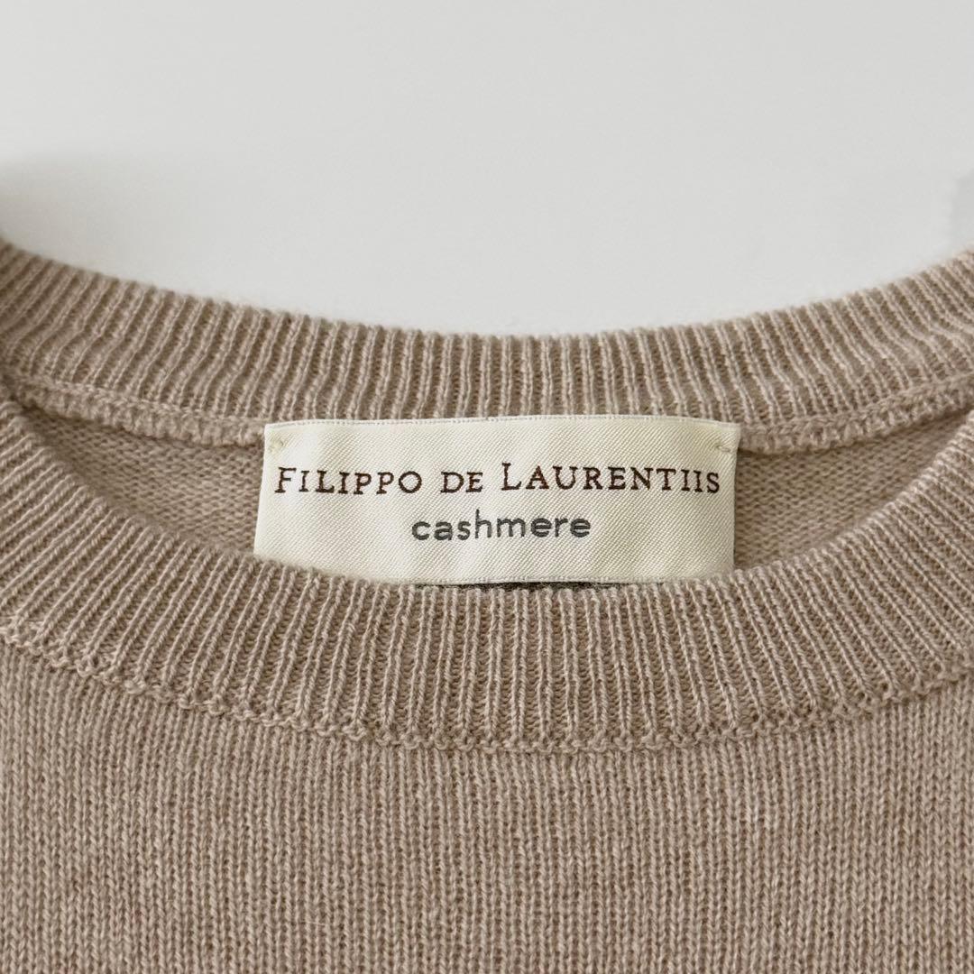 フィリッポデローレンティス カシミヤ 100% クルーネック ニット 50