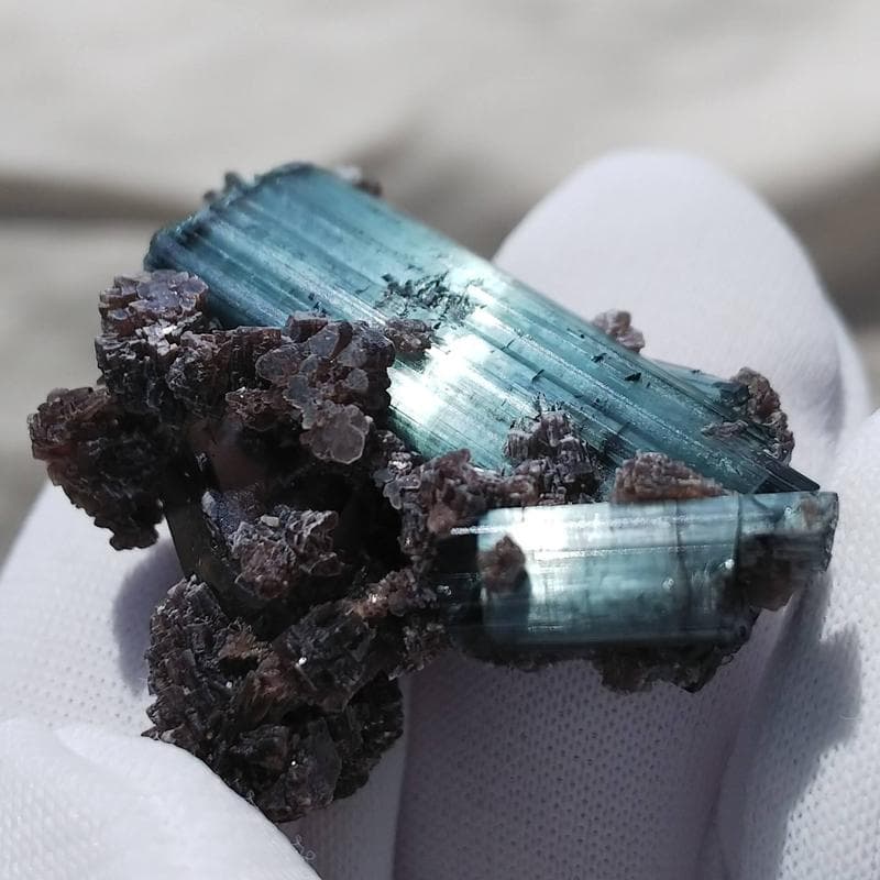 306 エルバイト トルマリン with レピドライト＆クォーツ ブラジル産