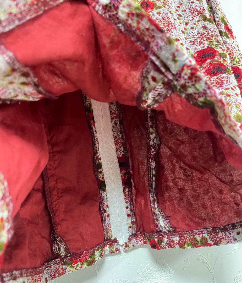 フラメンコ　ダンス衣装　トップス　スカート セットアップ　ドレス　薔薇柄