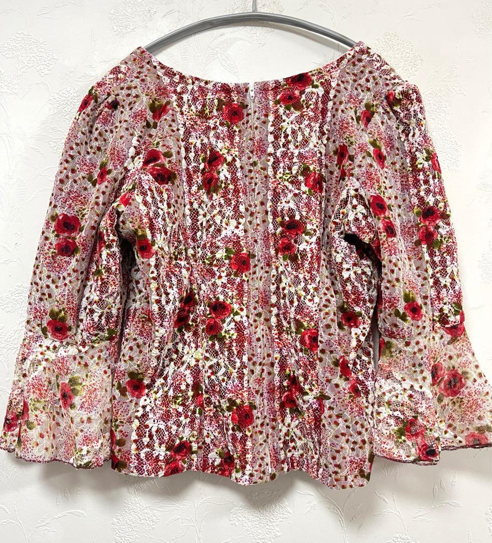 フラメンコ　ダンス衣装　トップス　スカート セットアップ　ドレス　薔薇柄