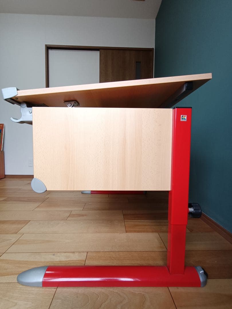 KETTLER （ドイツ）学習机 ナチュラル/レッド