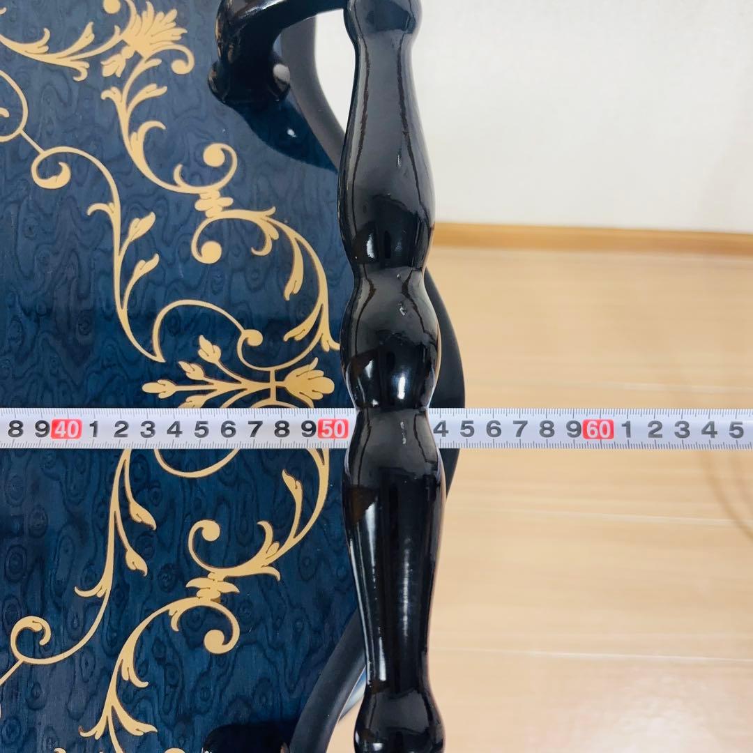 イタリア製 象嵌細工 サービスワゴン キッチンワゴン ワインテーブル ブルー