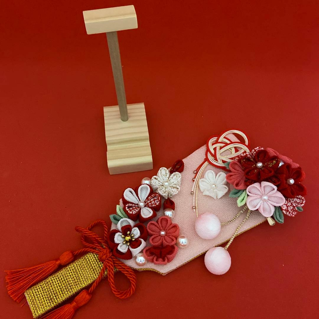 台付　羽子板　お正月飾り　つまみ細工　鞠　つるし飾り　和玉　ちりめん