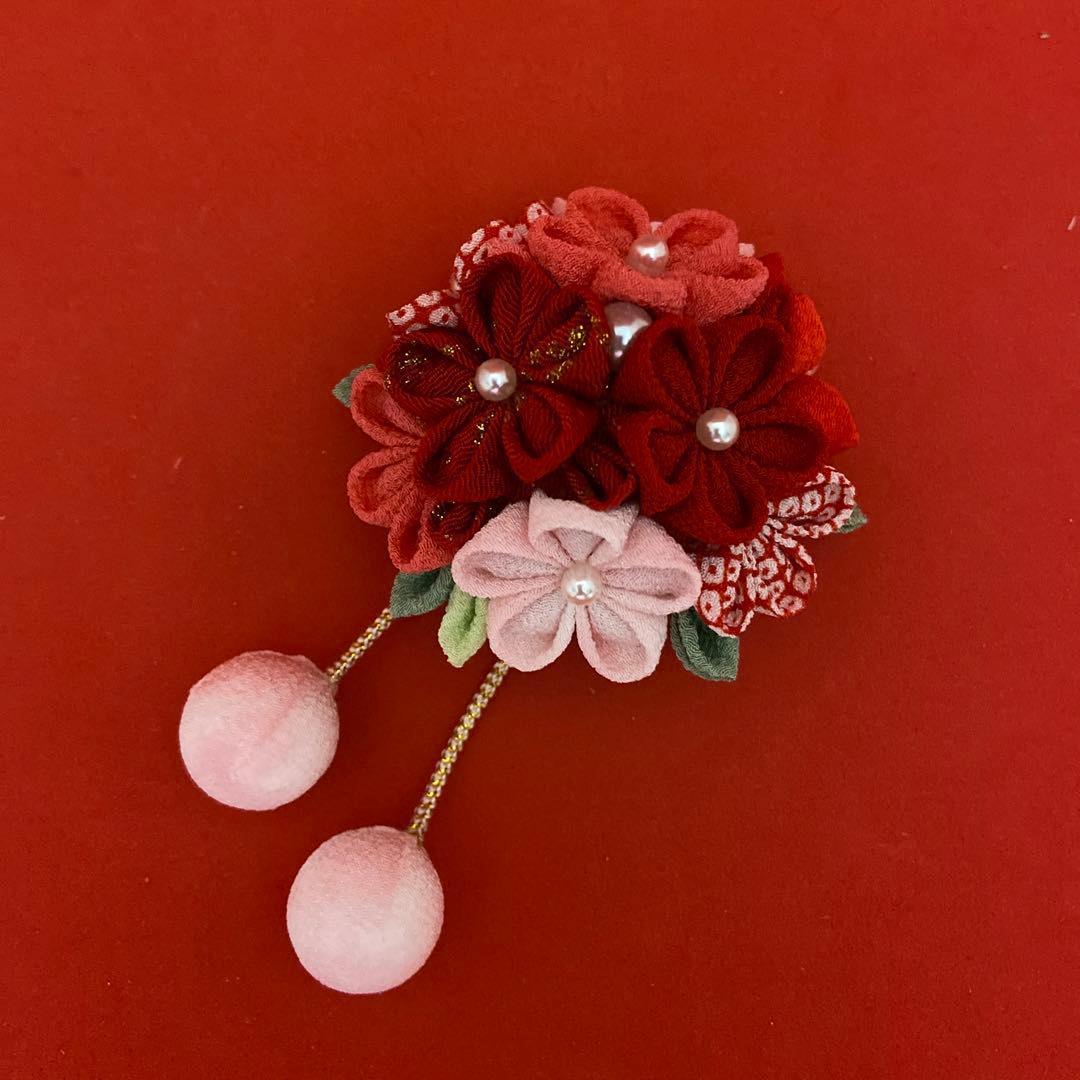 台付　羽子板　お正月飾り　つまみ細工　鞠　つるし飾り　和玉　ちりめん