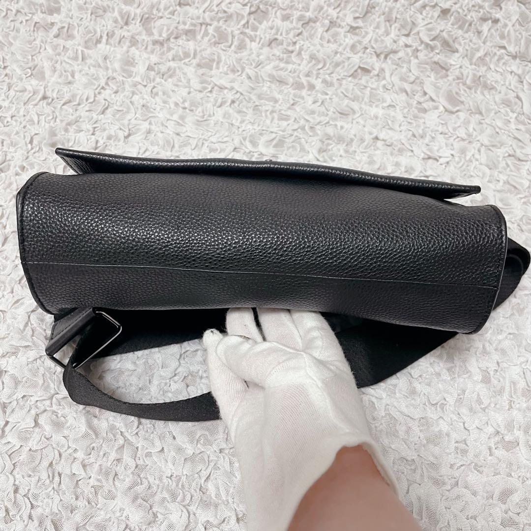 極美品✨ear PAPILLONNER 本革 ワイドテープショルダーバッグ✨希少