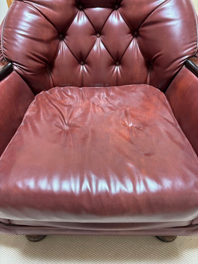【仁氏さま専用】ダークブラウン レザー 1人掛けソファ