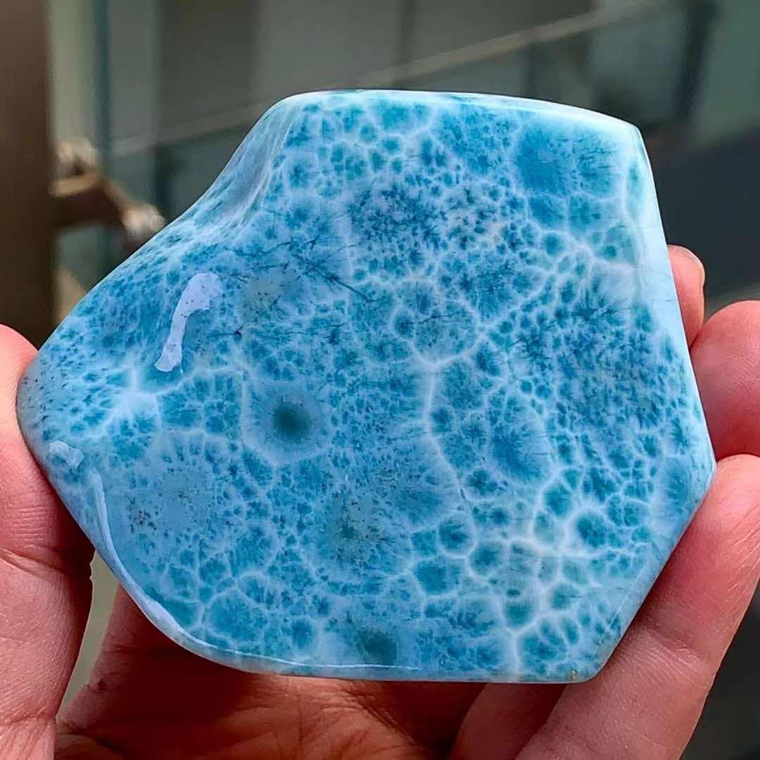 198.2g 天然無処理　ラリマー  置物(原石)