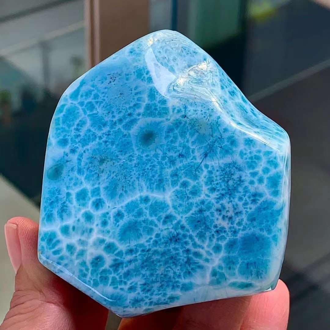 198.2g 天然無処理　ラリマー  置物(原石)