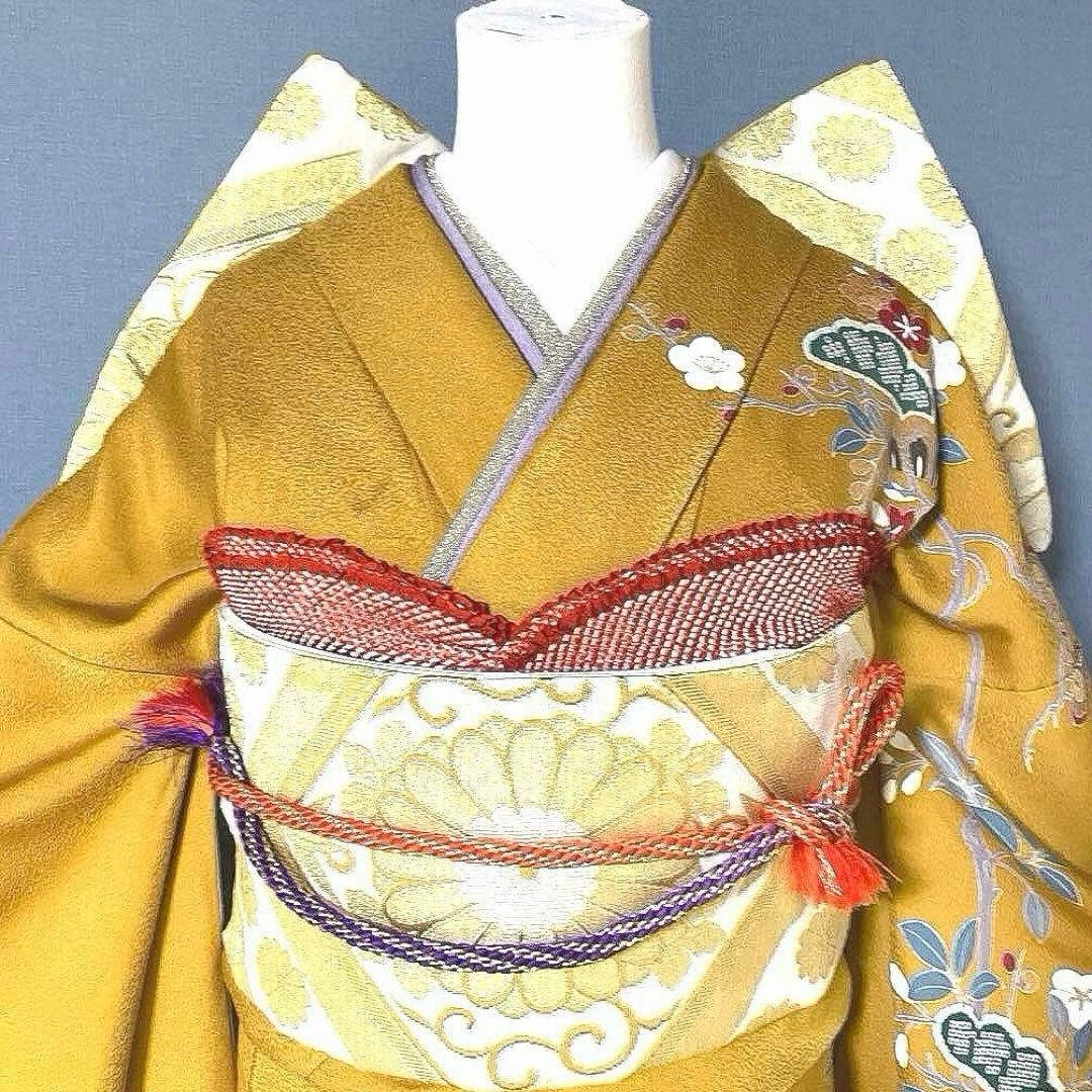 振袖フルセット　手描き友禅　成人式振袖　振袖　裄丈71