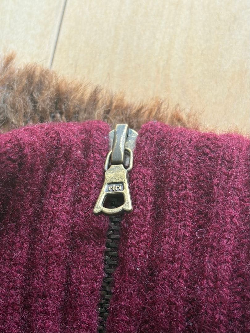 Dries Van Notenドライバーズニットハーフジップ　riri zip