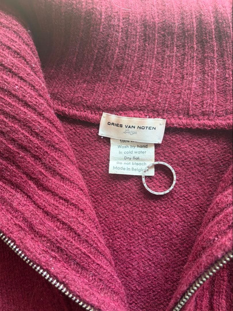 Dries Van Notenドライバーズニットハーフジップ　riri zip