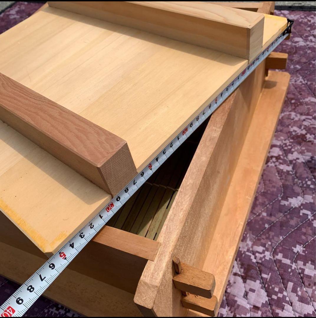 【テクニトロン】2段角型　せいろ　大型　木製　蒸篭　蒸し器