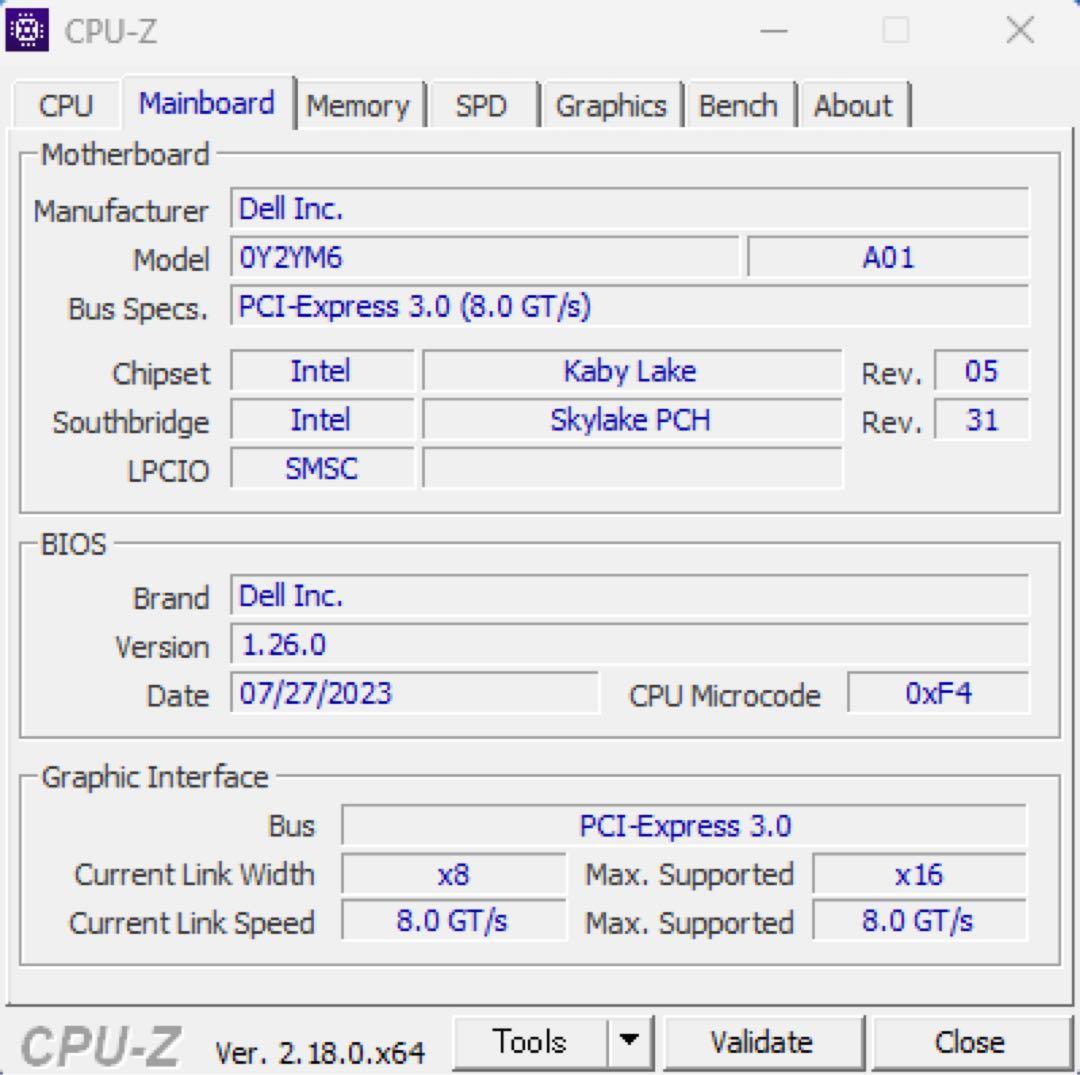 Dell Vostro 3268 core i5-7400 SSD 2画面出力