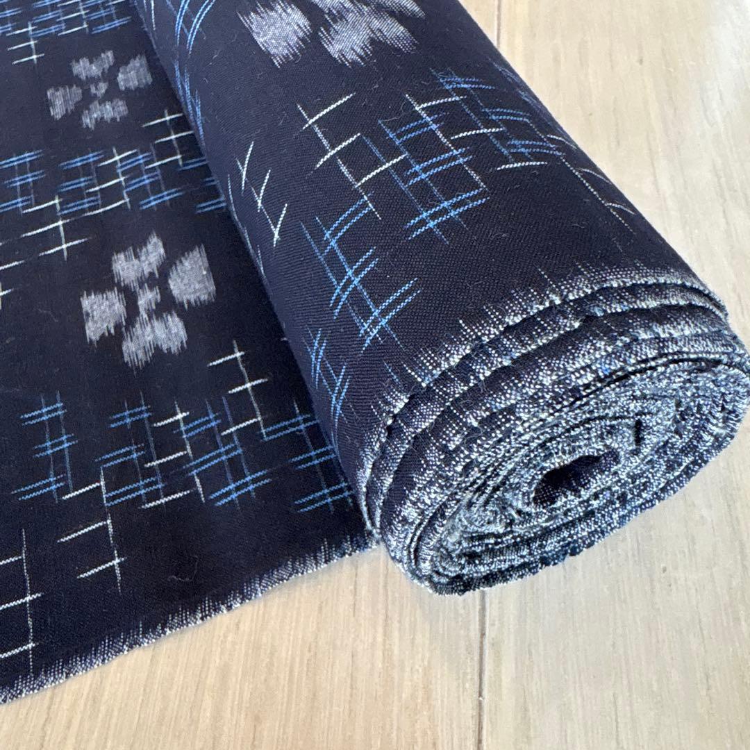 久留米かすり　紺色 綿100% 反物　男性　女性