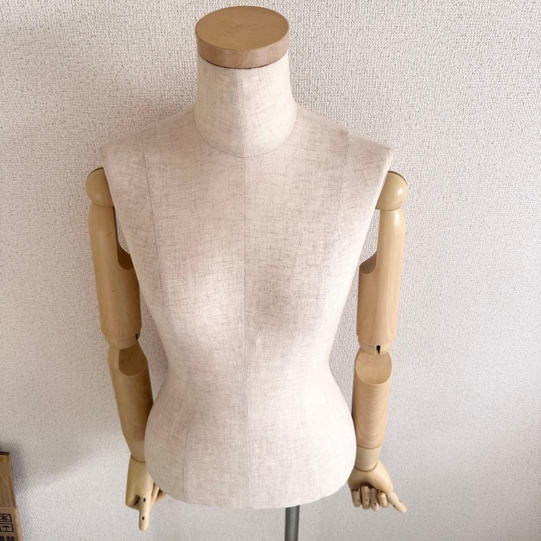 トルソー レディース マネキン 可動アーム付き 木製腕 服飾用 ボディ トルソー