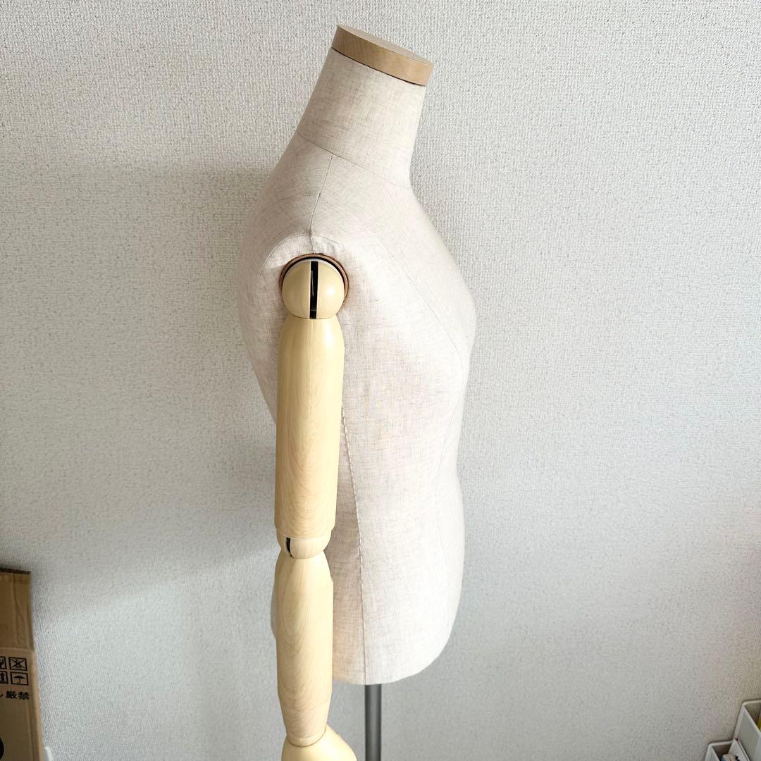 トルソー レディース マネキン 可動アーム付き 木製腕 服飾用 ボディ トルソー