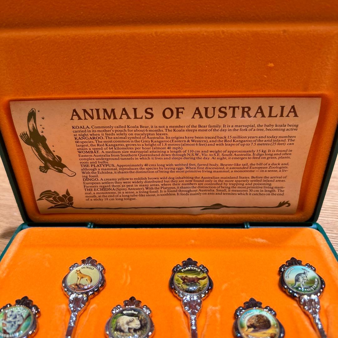 オーストラリア　アンティークヴィンテージ　アニマル　ティースプーンレトロ　レア