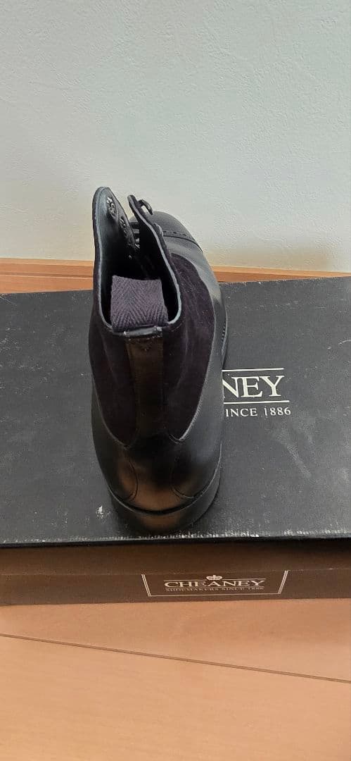 CHEANEY レザーxスエード　コンビ　ブーツ 黒　サイズ7　25.5相当