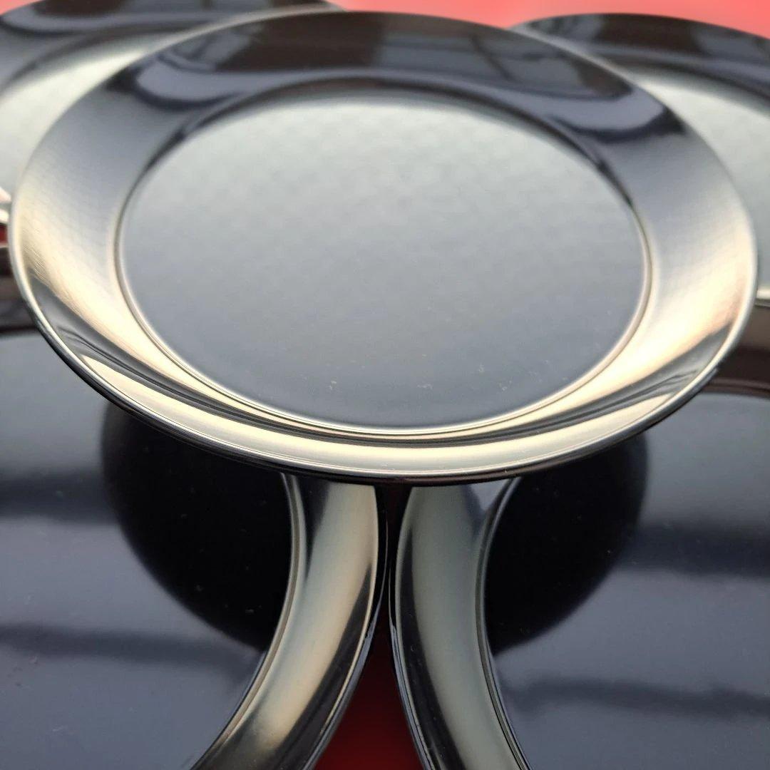 【京都平安　象彦　楪子×5客】天然木製　黒色　長期保管品