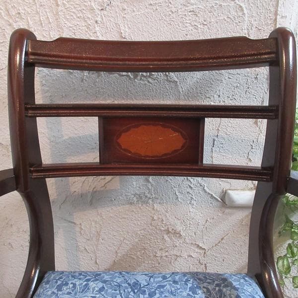 イギリス アンティーク 家具 アームチェア ダイニングチェア 椅子 4554d